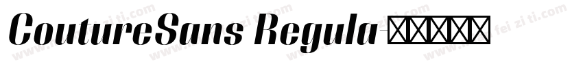 CoutureSans Regula字体转换